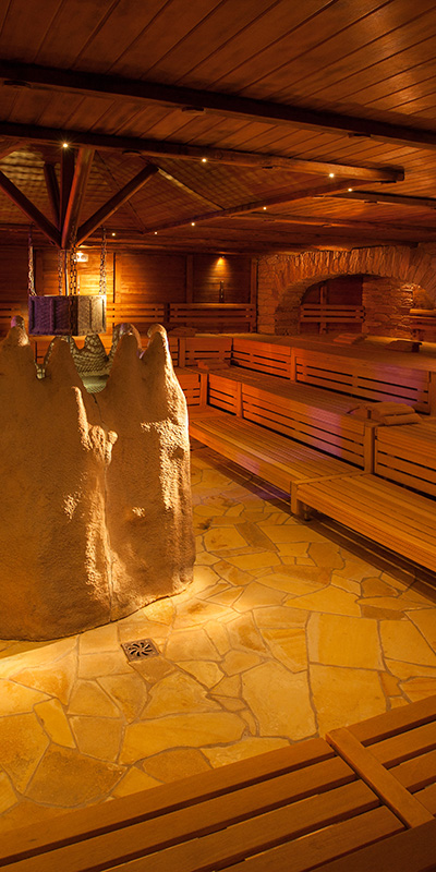  Imagen icónica de la relajante Sauna Africana del Om Spa Costa Meloneras by Lopesan en Gran Canaria 